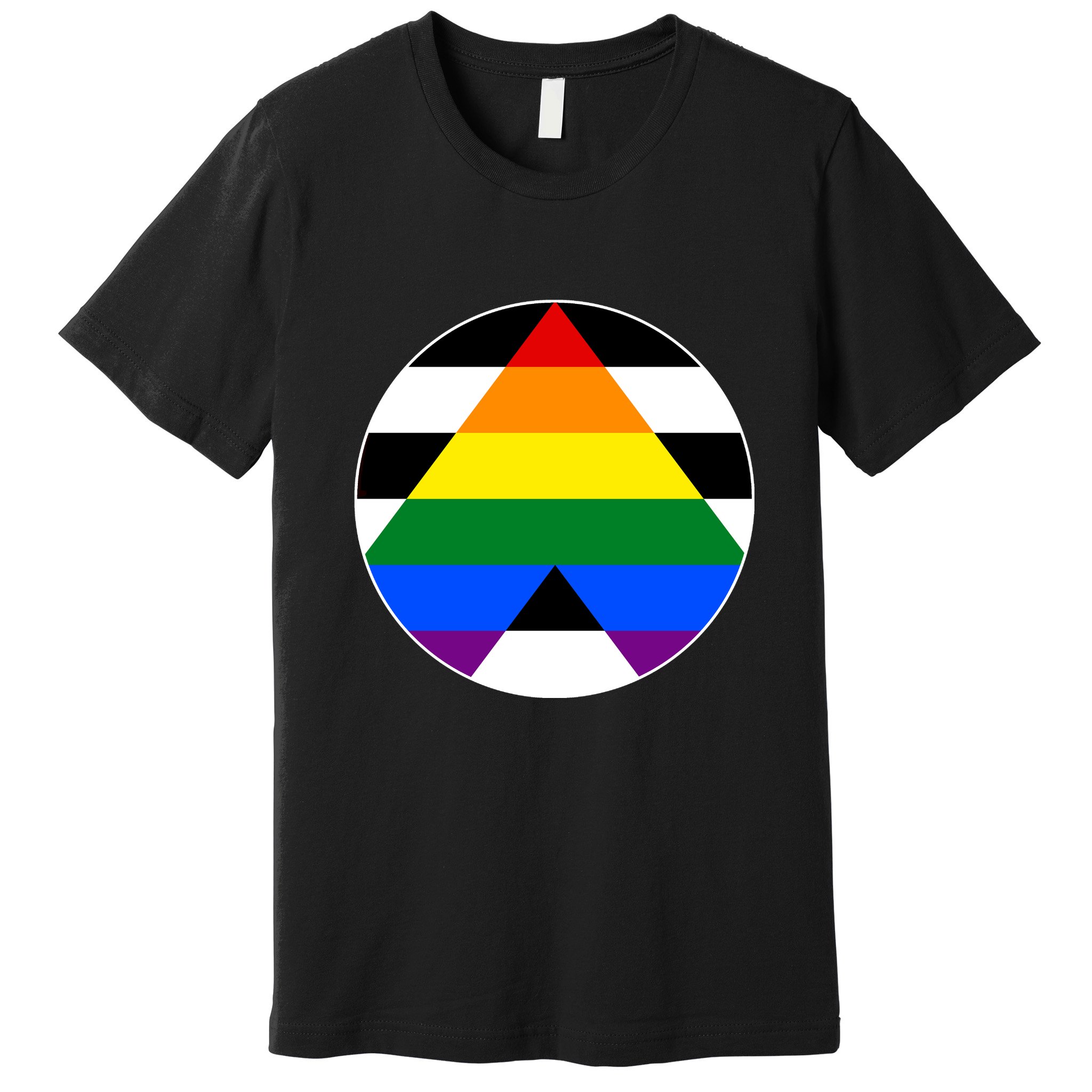 Ally Flag Circle Pyramid Pride Premium T-Shirt