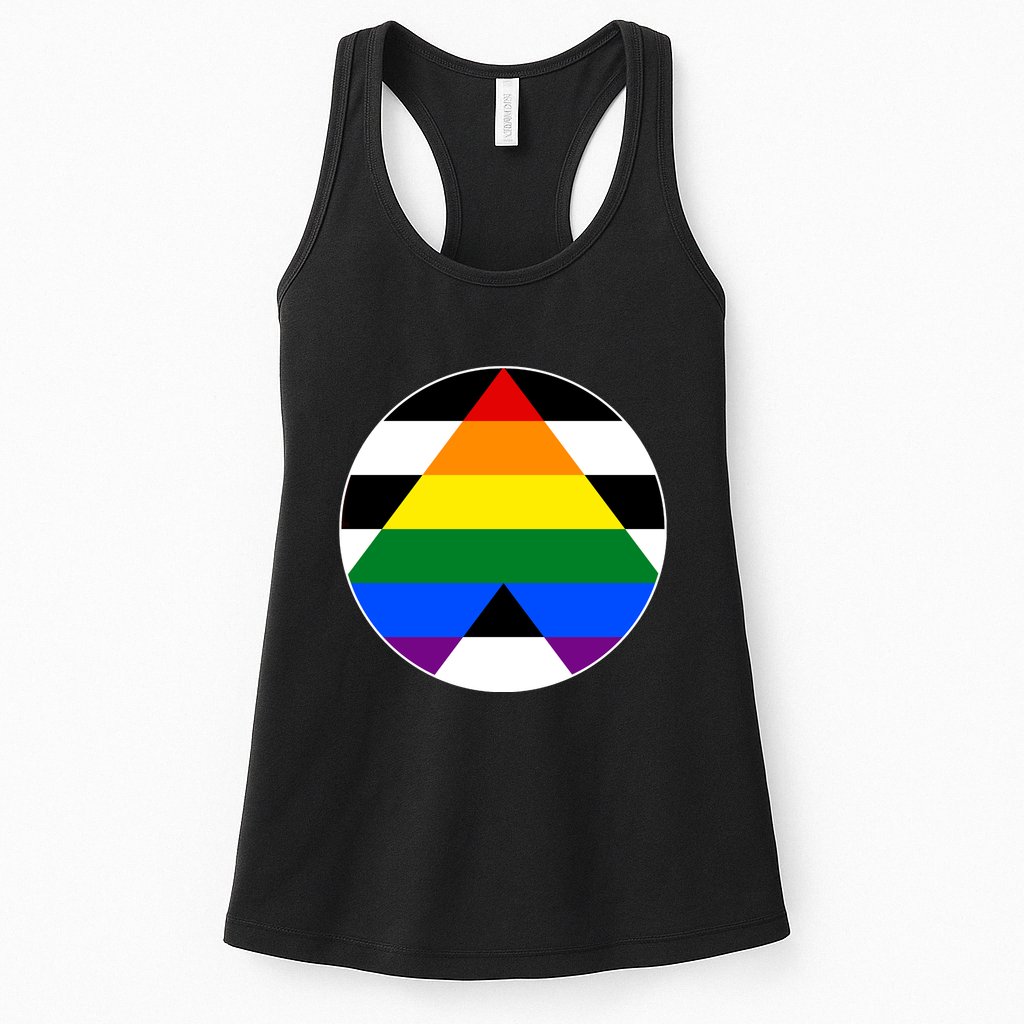 Ally Flag Circle Pyramid Pride Womens Tank Top