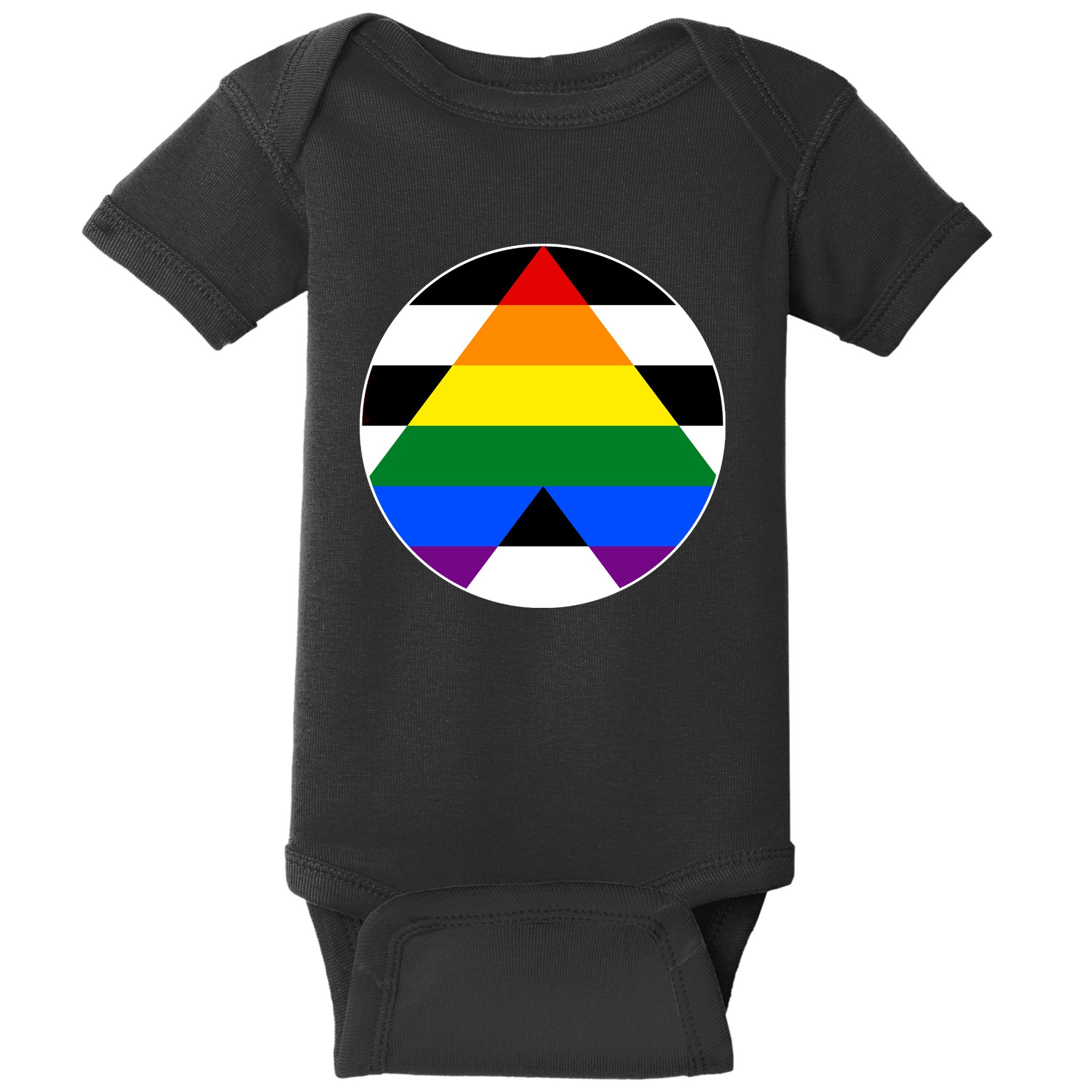 Ally Flag Circle Pyramid Pride Baby Bodysuit