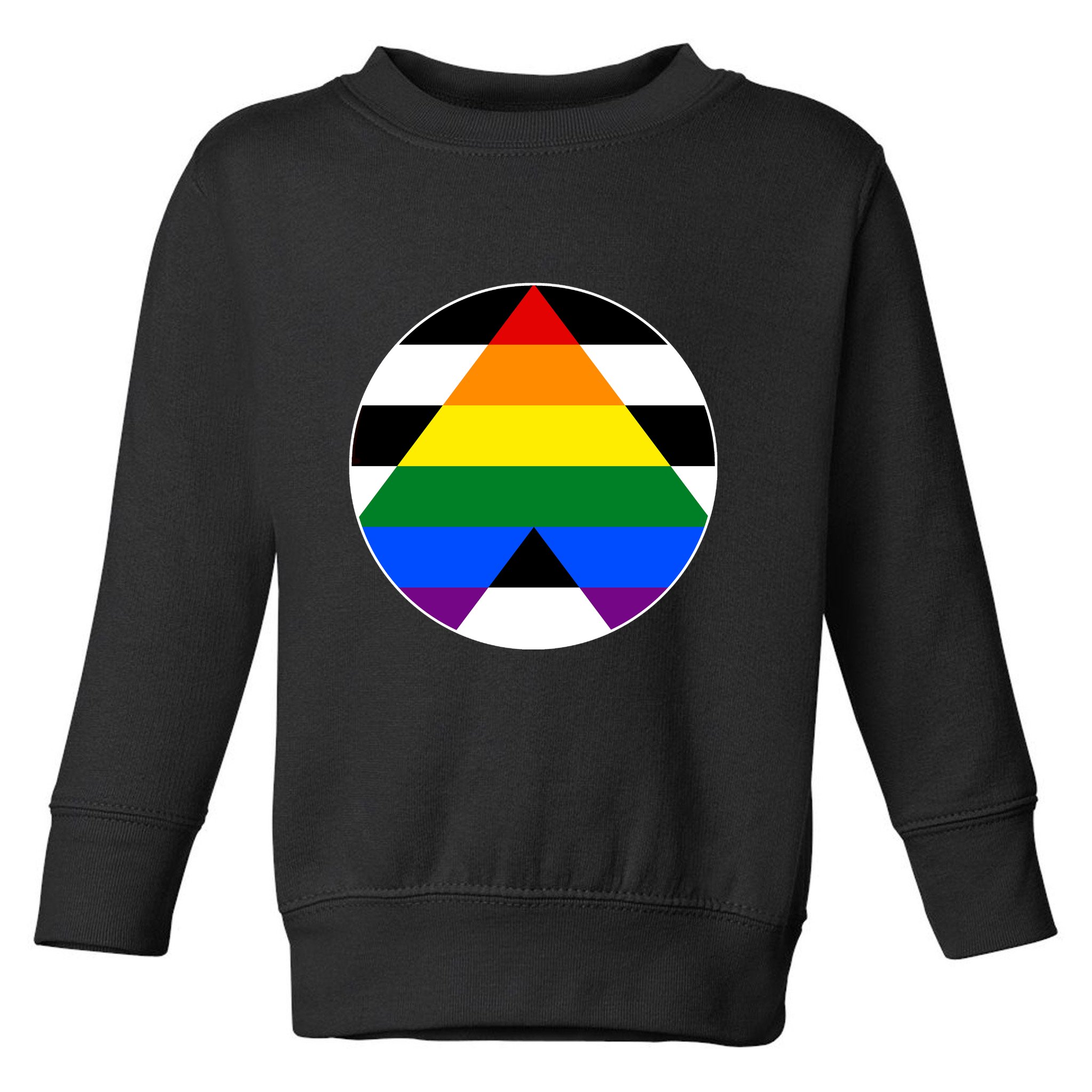 Ally Flag Circle Pyramid Pride Toddler Sweatshirt
