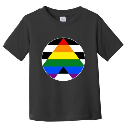 Ally Flag Circle Pyramid Pride Toddler T-Shirt