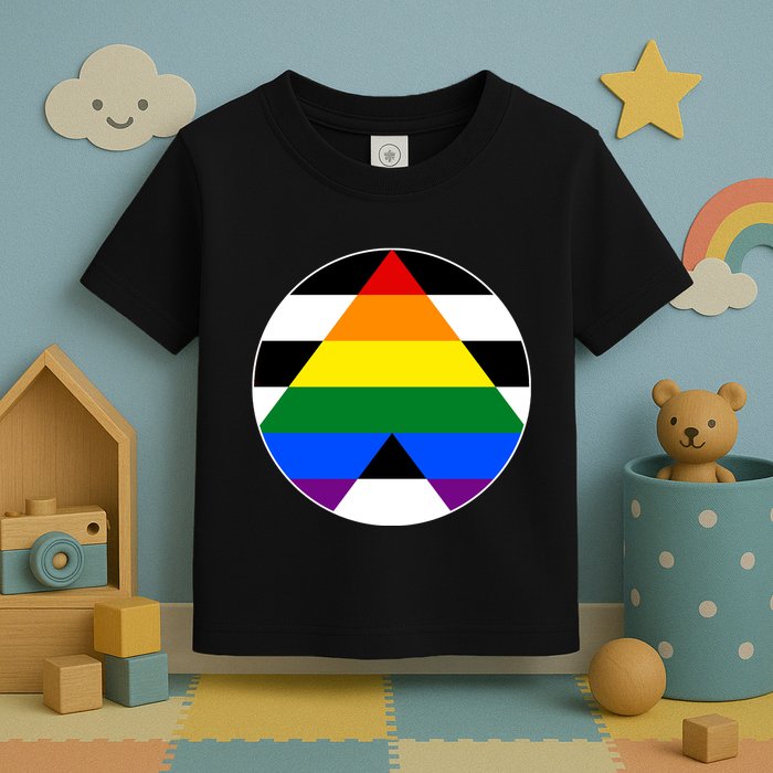 Ally Flag Circle Pyramid Pride Toddler T-Shirt