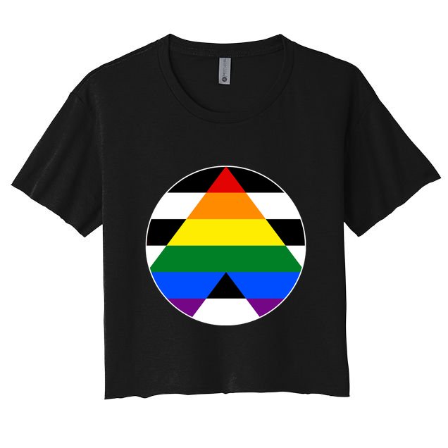 Ally Flag Circle Pyramid Pride Crop Top