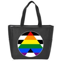 Ally Flag Circle Pyramid Pride Zip Tote Bag