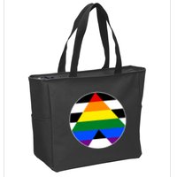 Ally Flag Circle Pyramid Pride Zip Tote Bag