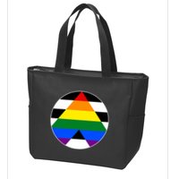 Ally Flag Circle Pyramid Pride Zip Tote Bag