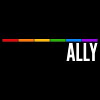 Ally LGBT Support Rainbow Thin Line Baby Bodysuit