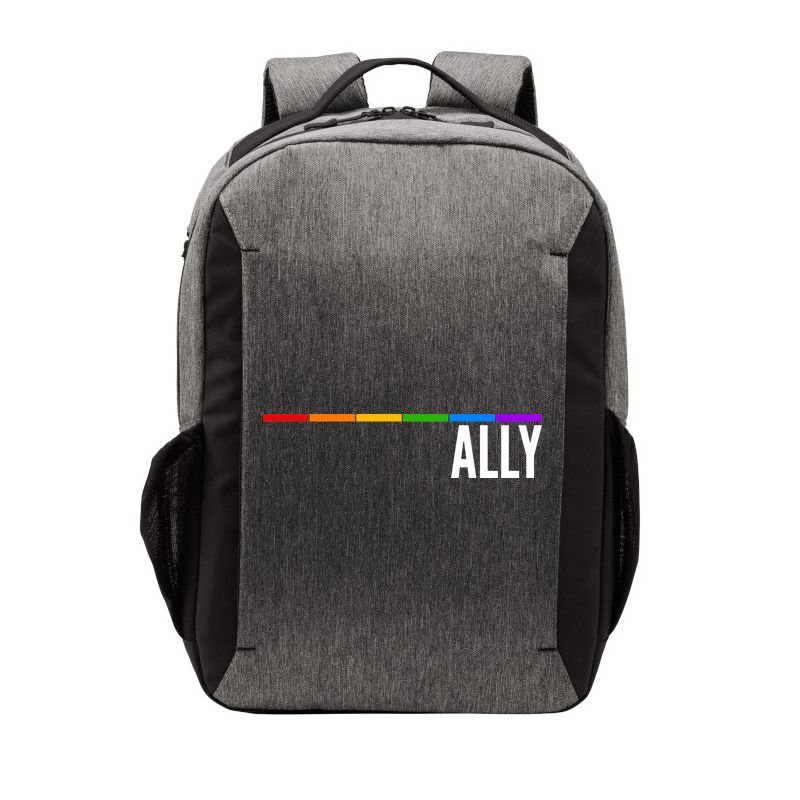 Ally LGBT Support Rainbow Thin Line Vector Backpack