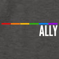 Ally LGBT Support Rainbow Thin Line Vector Backpack