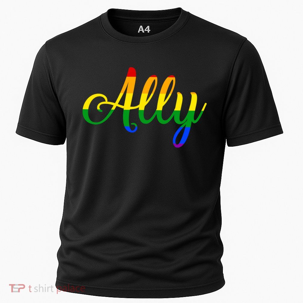 Ally Pride Rainbow Cooling Performance Crew T-Shirt