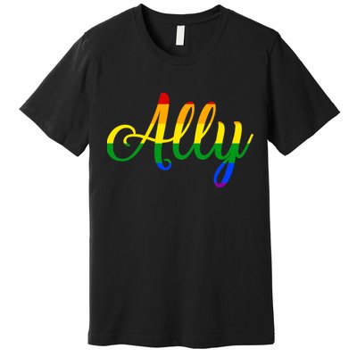 Ally Pride Rainbow Premium T-Shirt