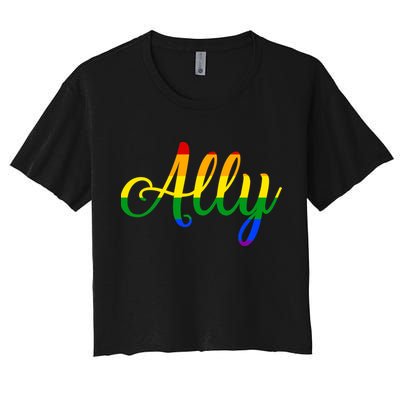 Ally Pride Rainbow Crop Top