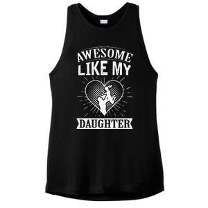 Awesome Like My Daughter. Funny Heartwarming Present Premium Ladies PosiCharge Tri-Blend Wicking Tank