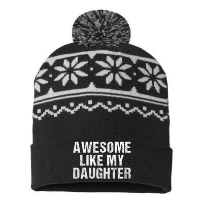 Awesome Like My Daughter Fathers Day Dad Gifts From Daughter USA-Made Snowflake Beanie