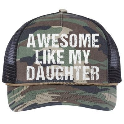 Awesome Like My Daughter Fathers Day Dad Gifts From Daughter Retro Rope Trucker Hat Cap