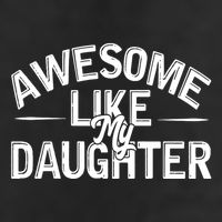 Awesome Like My Daughter Funny Dad Joke Gift Fathers Day 7 Panel Mesh Trucker Snapback Hat