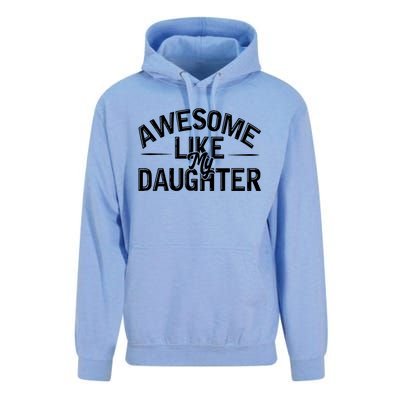 Awesome Like My Daughter Funny Dad Joke Gift Fathers Day Unisex Surf Hoodie