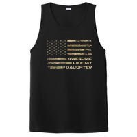 Awesome Like My Daughter Dad Fathers Day Camo American Flag PosiCharge Competitor Tank