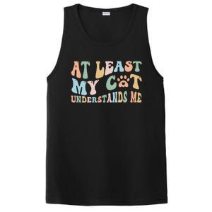 At Least My Cat Loves Me Funny Sarcastic Cat Lover Quote PosiCharge Competitor Tank