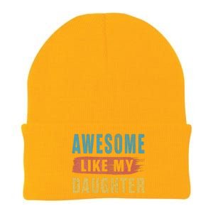 Awesome Like My Daughter Parents Day Knit Cap Winter Beanie