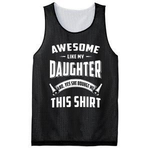 Awesome Like My Daughter Dad Funny Mesh Reversible Basketball Jersey Tank