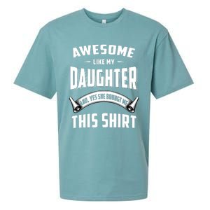 Awesome Like My Daughter Dad Funny Sueded Cloud Jersey T-Shirt