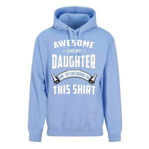 Awesome Like My Daughter Dad Funny Unisex Surf Hoodie