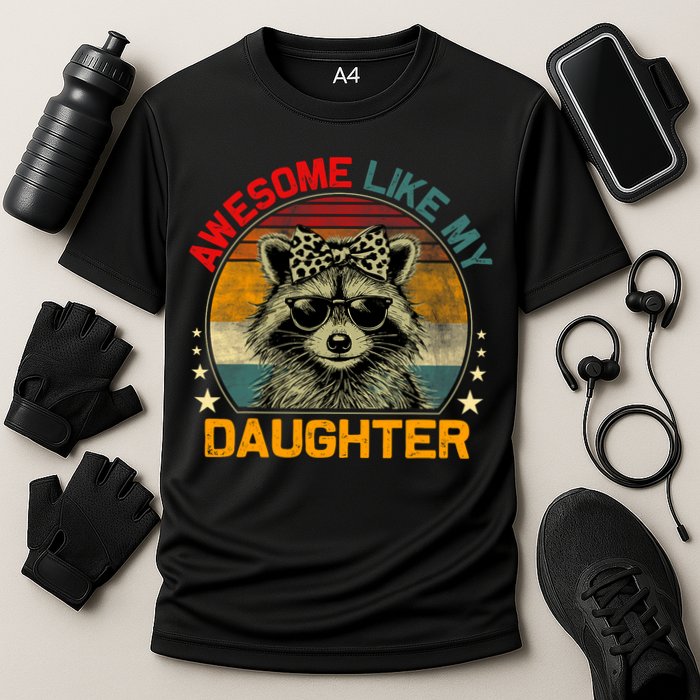 Awesome Like My Daughter Retro Funny Father's Day Dad  Cooling Performance Crew T-Shirt