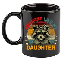 Awesome Like My Daughter Retro Funny Father's Day Dad  11oz C Handle Ceramic Mug