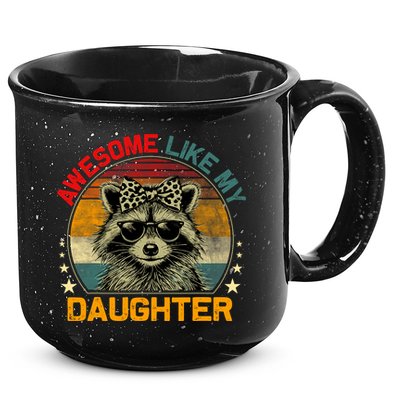 Awesome Like My Daughter Retro Funny Father's Day Dad  15oz Campfire Ceramic Mug