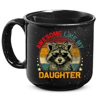 Awesome Like My Daughter Retro Funny Father's Day Dad  15oz Campfire Ceramic Mug