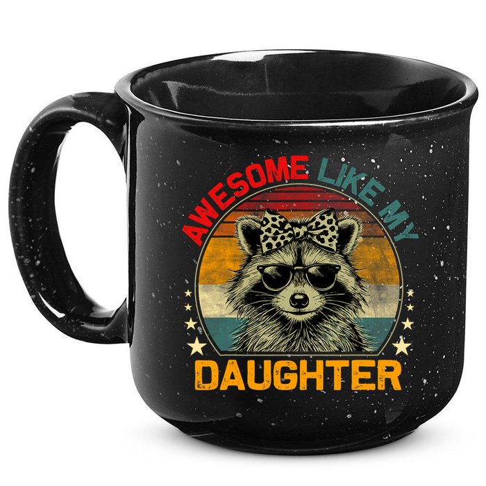 Awesome Like My Daughter Retro Funny Father's Day Dad  15oz Campfire Ceramic Mug