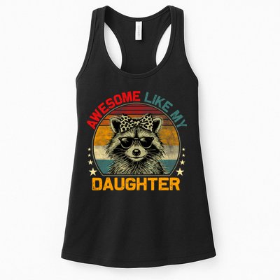 Awesome Like My Daughter Retro Funny Father's Day Dad  Womens Tank Top