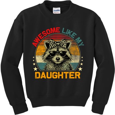 Awesome Like My Daughter Retro Funny Father's Day Dad  Kids Sweatshirt