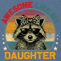 Awesome Like My Daughter Retro Funny Father's Day Dad  Garment-Dyed Sweatshirt
