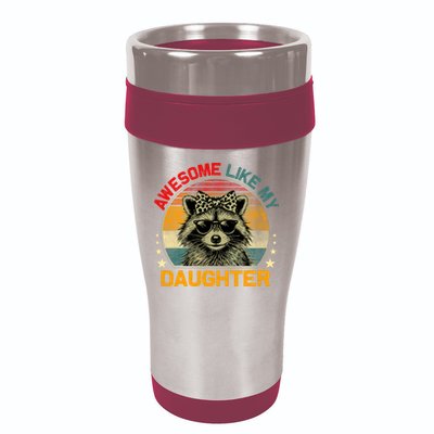 Awesome Like My Daughter Retro Funny Father's Day Dad  16oz Travel Tumbler