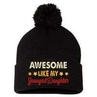 Awesome Like My Youngest Daughter Vintage MotherS Day Pom Pom 12in Knit Beanie