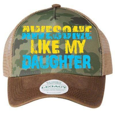 Awesome Like My Daughter Fathers Day Dad Legacy Tie Dye Trucker Hat