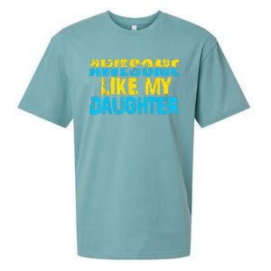 Awesome Like My Daughter Fathers Day Dad Sueded Cloud Jersey T-Shirt