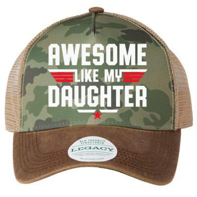 Awesome Like My Daughter Fathers Day Dad Legacy Tie Dye Trucker Hat