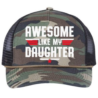 Awesome Like My Daughter Fathers Day Dad Retro Rope Trucker Hat Cap