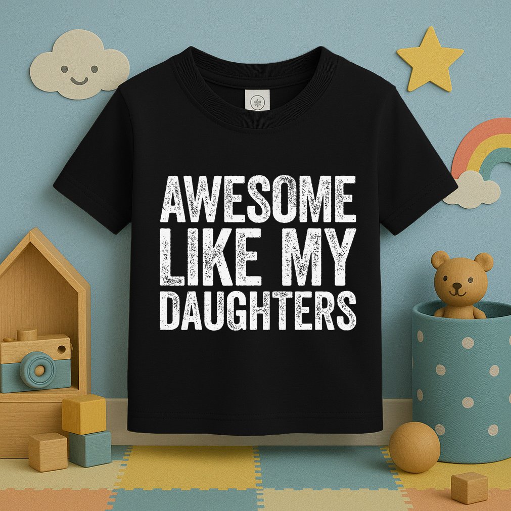 Awesome Like My Daughters Dad Fathers Day Toddler T-Shirt