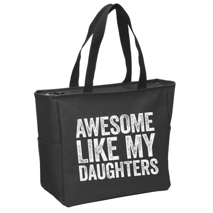 Awesome Like My Daughters Dad Fathers Day Zip Tote Bag
