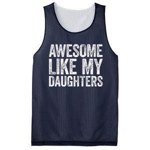 Awesome Like My Daughters Dad Fathers Day Mesh Reversible Basketball Jersey Tank