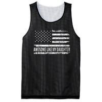 Awesome Like My Daughter Dad Joke Funny Fathers Day Dad Mesh Reversible Basketball Jersey Tank