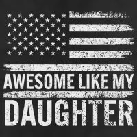 Awesome Like My Daughter Gifts Funny Fathers Day Dad 7 Panel Mesh Trucker Snapback Hat
