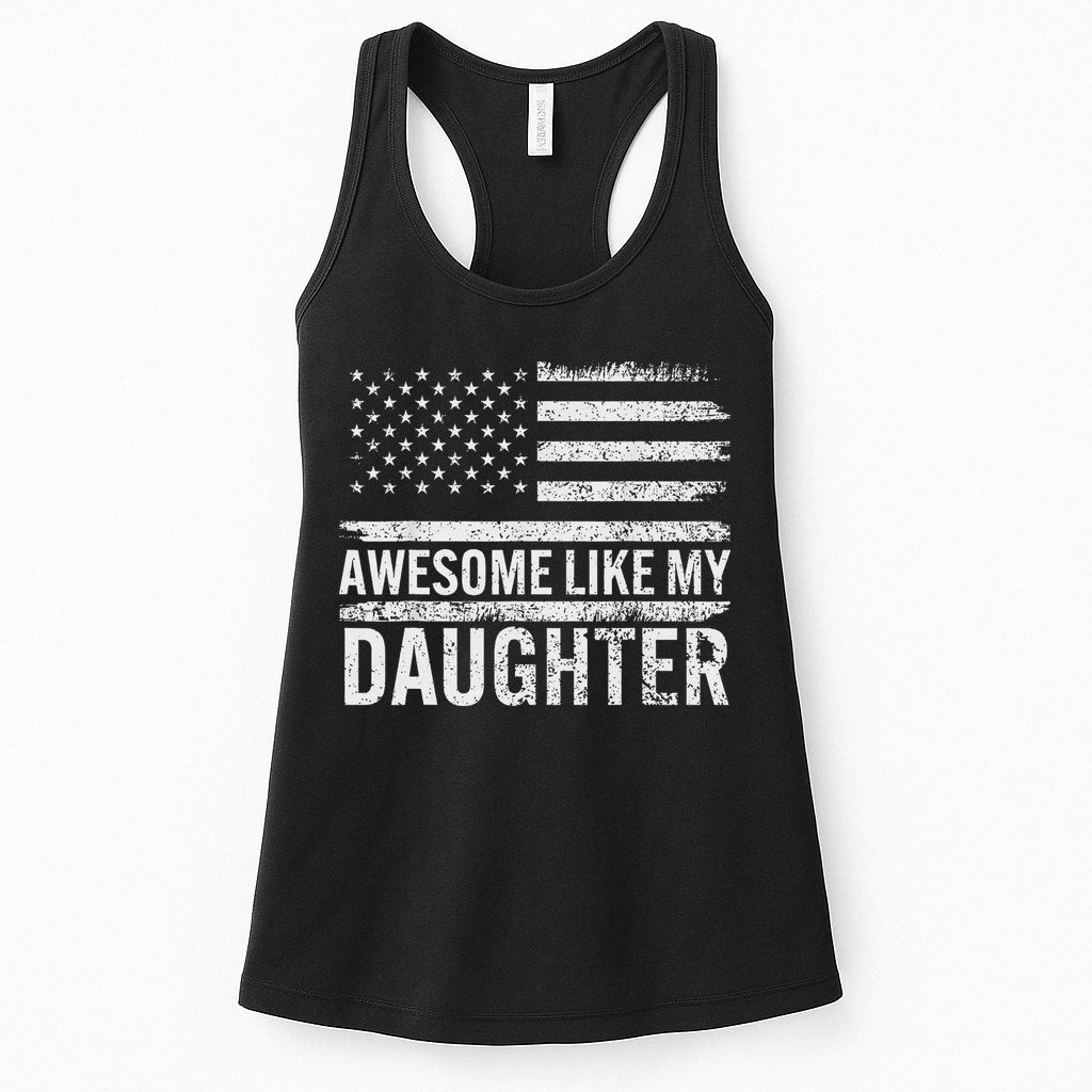 Awesome Like My Daughter Gifts Funny Fathers Day Dad Womens Tank Top