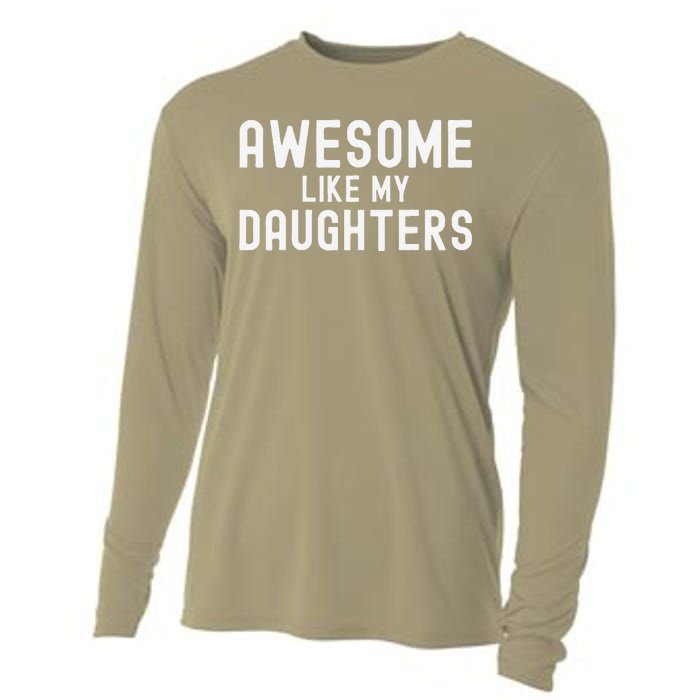 Awesome Like My Daughters Fathers Day Dad And Daughter Cooling Performance Long Sleeve Crew