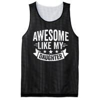 AWESOME LIKE MY DAUGHTER Dad Funny Fathers Day Mesh Reversible Basketball Jersey Tank