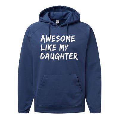 Awesome Like My Daughter Father's Day Men Funny Performance Fleece Hoodie